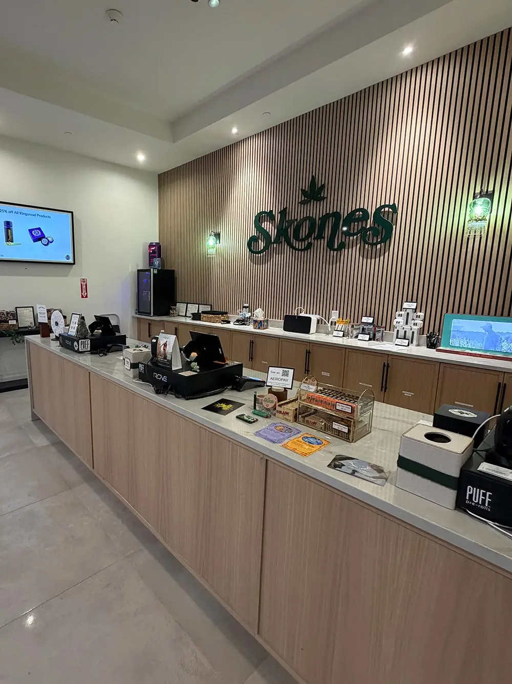 Inside Skones Dispensary at 743 Central Park Ave in Yonkers